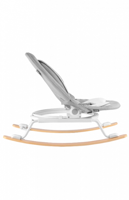 Kinderschommelstoel Rosa grijs-wit