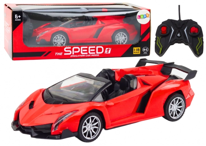 Racewagen op afstandsbediening RC 1:18 rood