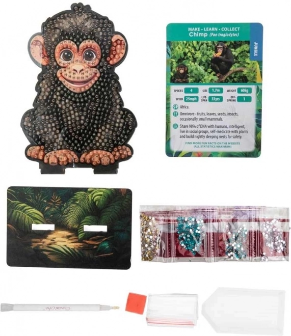Diamantschilderij Jungle: Chimpansee