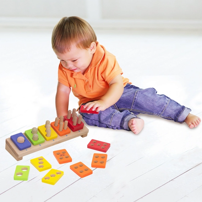 WONDERWORLD houten telpuzzel kleurrijke getallen 1–5