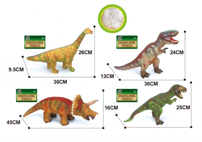 Interactieve dinosaurus 36 cm - 4 soorten