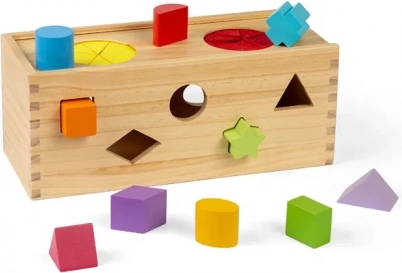 Bigjigs Toys Wooden Mystery Box for Inserting and Sorting Shapes