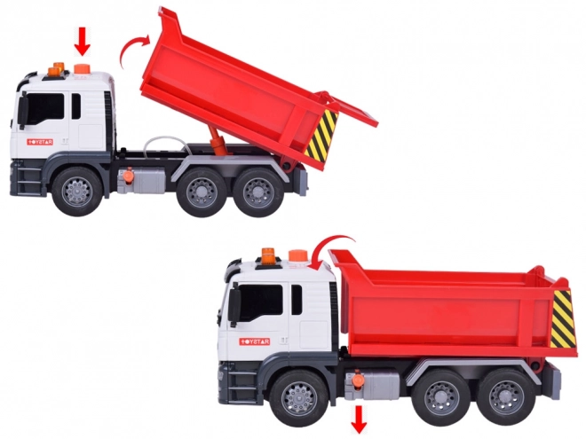 Children's dump truck with light and sound functions