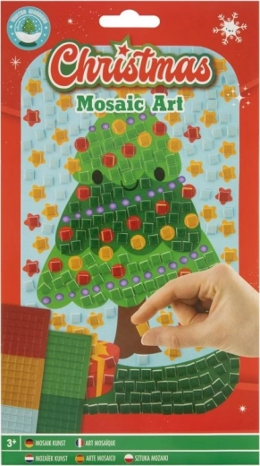 Image mosaïque Noël – sapin 14 × 23 cm