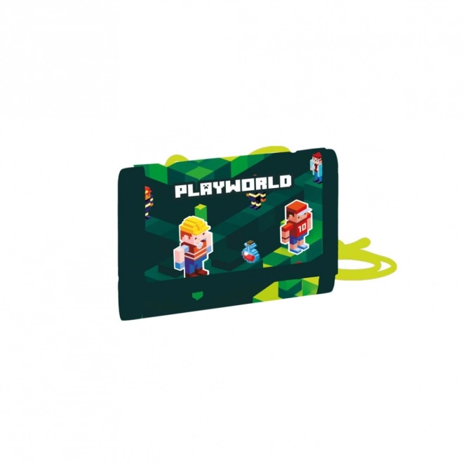 Kindertextielportemonnee met Playworld-motief