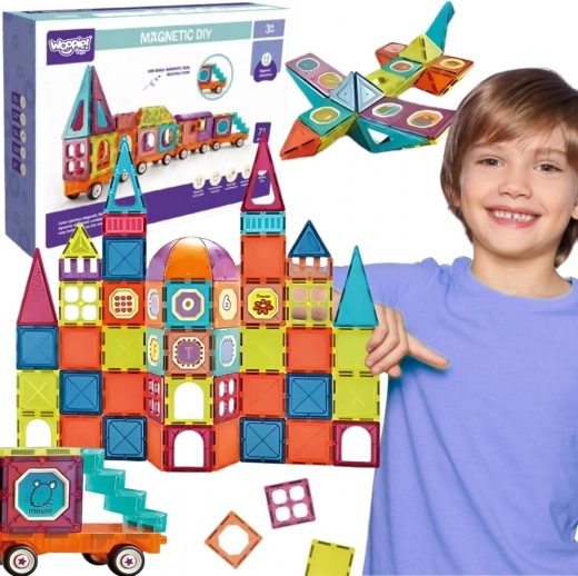 woopie magnetische bouwset 3D trein – set 71 stuks
