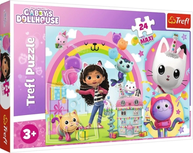 Puzzle Trefl Maxi 24 stukjes GABI’S KATTENHUIS – Vrolijke Gabi