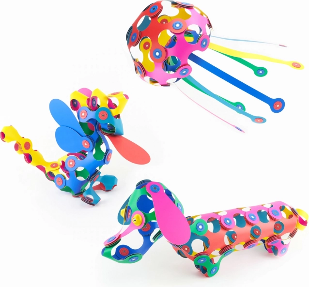 Cubes magnétiques Clixo Super Rainbow, 60 pièces