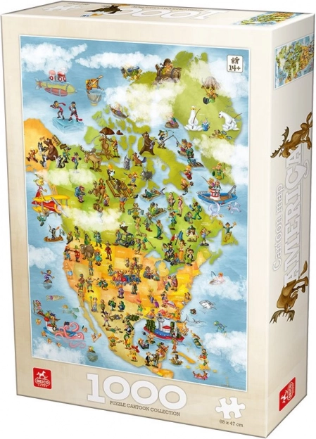 Puzzle Drawn Map of America 1000 pieces