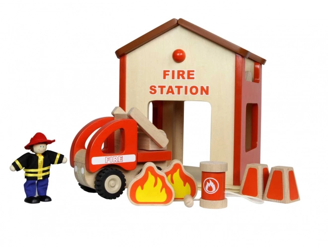 Houten mini brandweerkazerne Masterkidz
