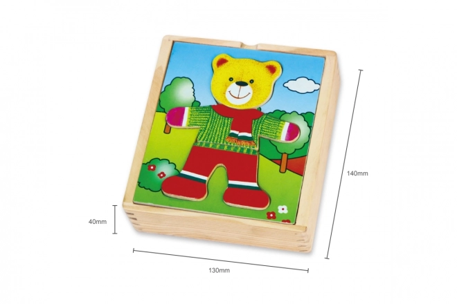 Holzpuzzle VIGA Bärchen anziehen