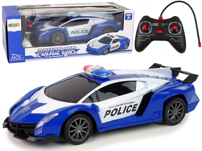 Politie raceauto met afstandsbediening met LED-verlichting en accu 1:16