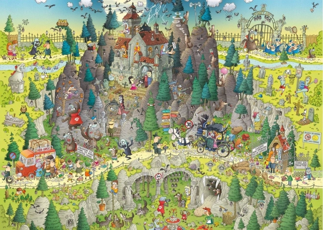 Puzzel Heye Crazy ZOO: Tentoonstelling Transsylvanië 1000 stukjes