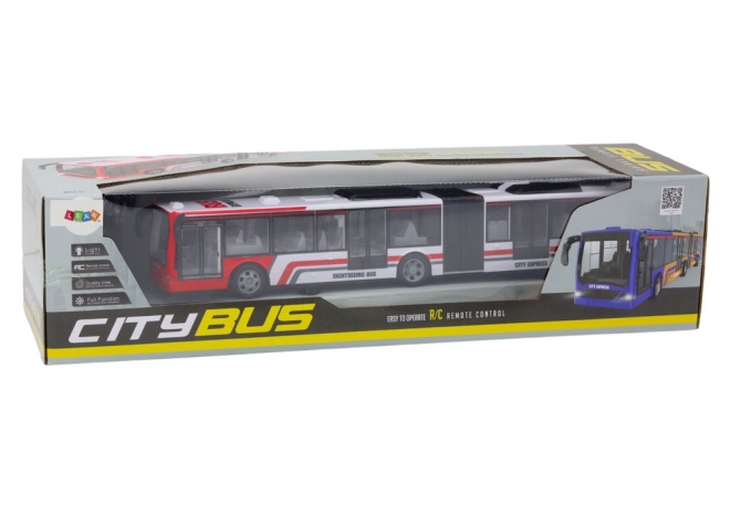 RC op afstand bestuurde stadsbus rood/wit