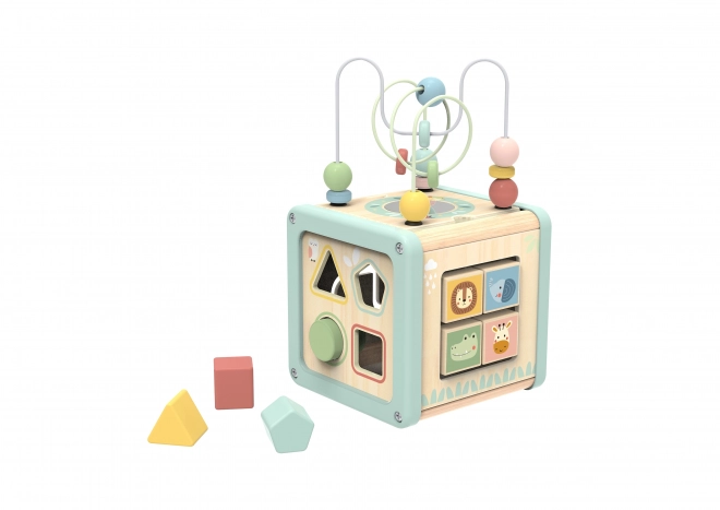 Multifunctionele houten kubus WOOPIE GREEN