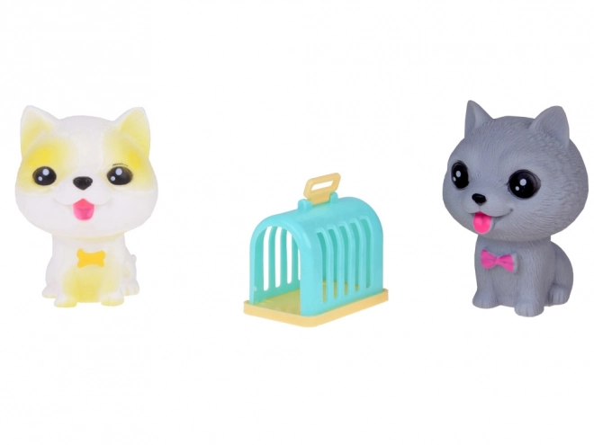 Rubber Dog Figurines Set