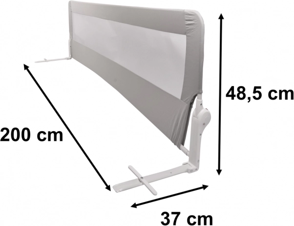Protective Bed Rail Foldable 200 cm Grey