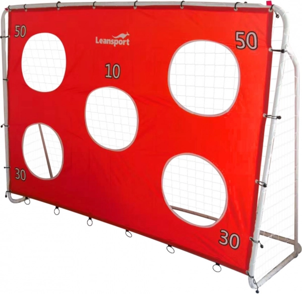 Fußballtrainings-Tor mit Zielnetz rot 213x152x75 cm