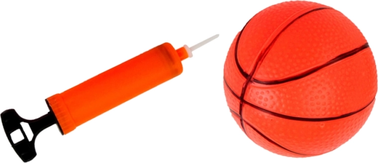 Rubberen bal en pomp