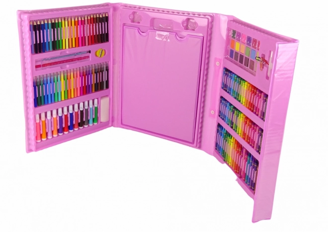 Kunstzinnige set roze koffers 208 stuks