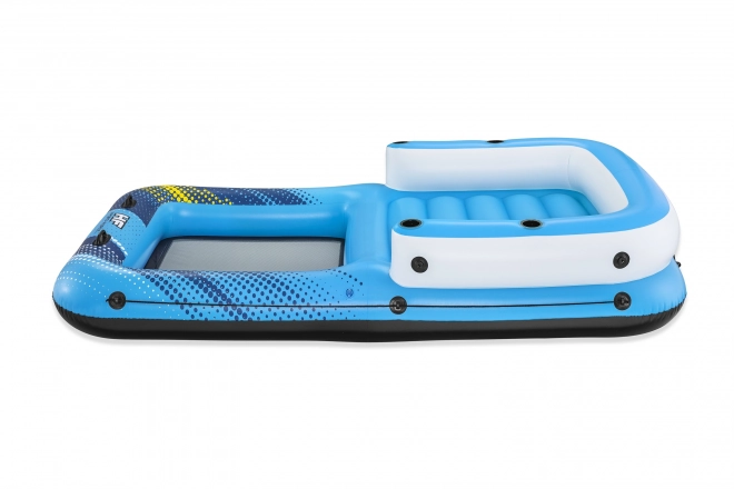 Schwimminsel für 4 Personen mit Sonnendach und Netzboden