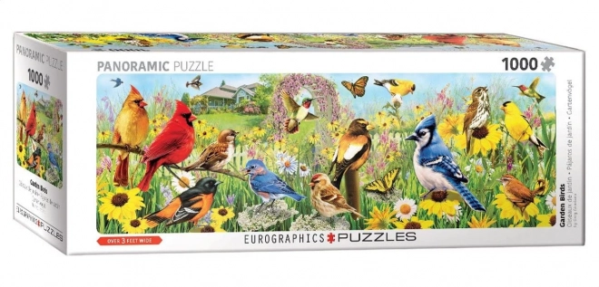 Puzzle panoramique oiseaux de jardin 1000 pièces