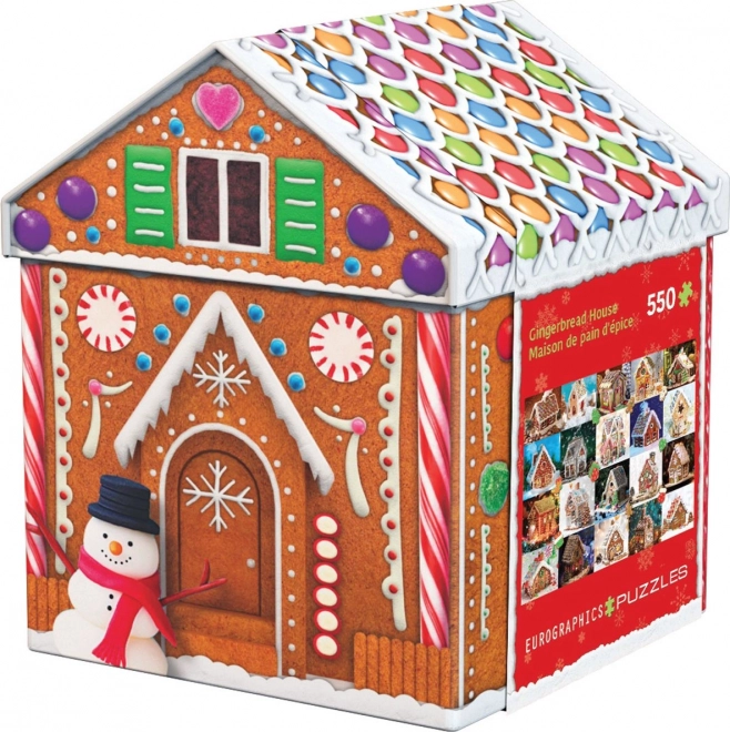 EUROGRAPHICS Puzzel in blik doosje Gingerbread Huisje 550 stukjes