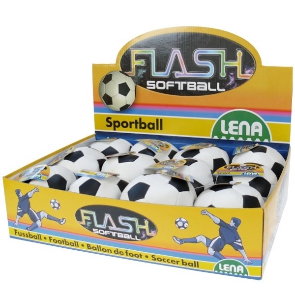 Zwart-witte softball 10 cm