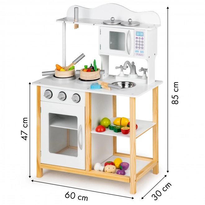 Houten kinderkeuken met accessoires van Ecotoys