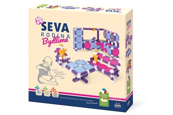 Bouwpakket SEVA FAMILIE Wij Wonen kunststof 564 stuks in doos 35x33x7cm