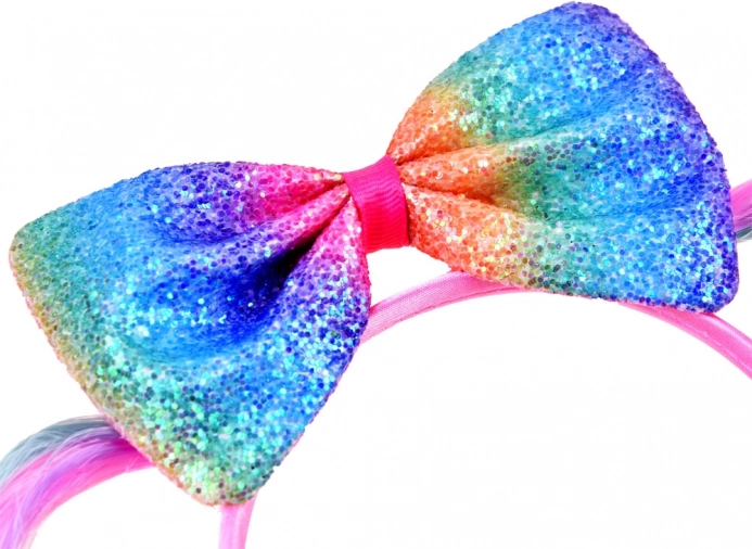 A sparkling rainbow bow that shines