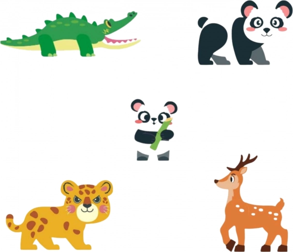 Schattige figuurtjes van zeldzame dieren