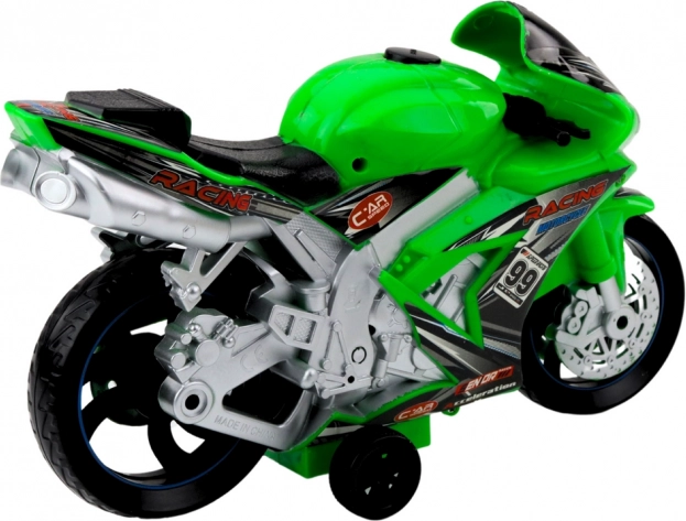 Racemotor met licht- en geluideffecten groene speelgoed