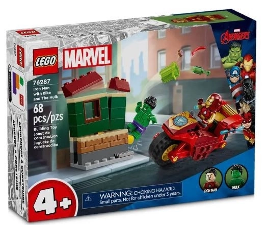 LEGO Marvel Super Heroes 76287 Iron Mans motorfiets en Hulk