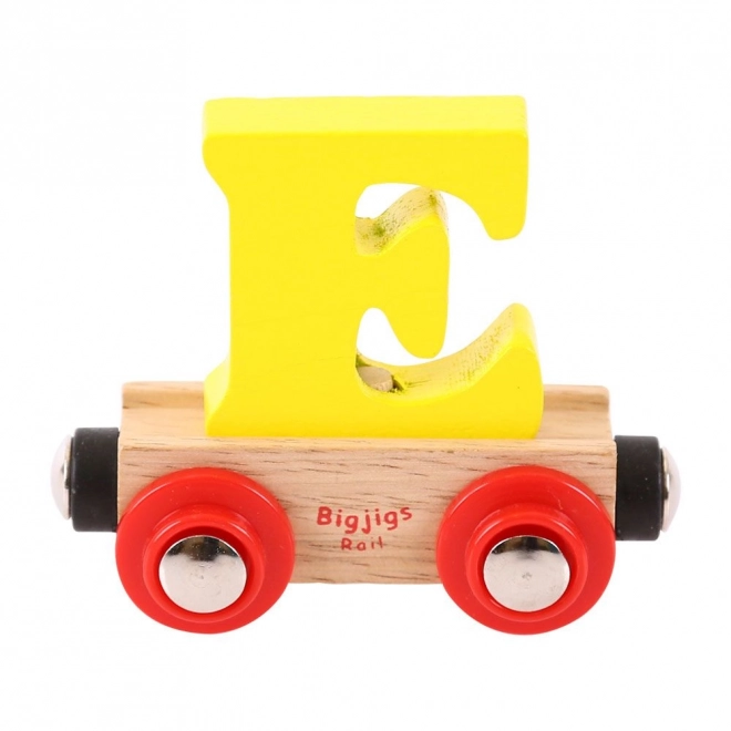 Houten wagon Bigjigs Rail met letter E