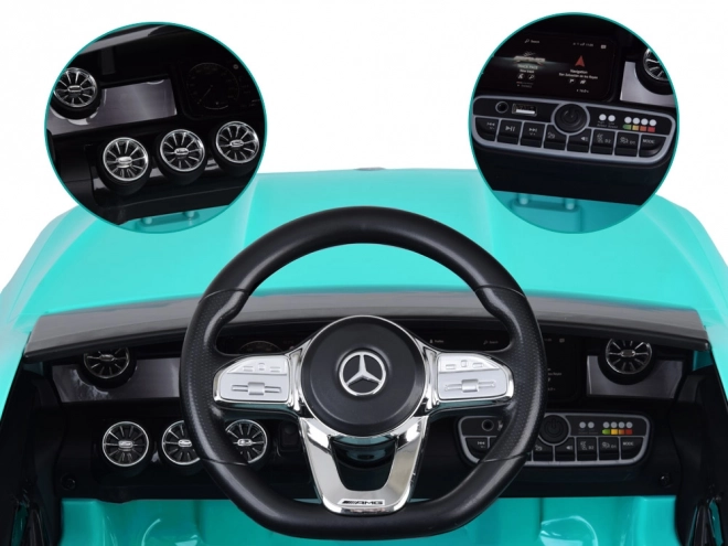 Elektrisches Kinderauto Mercedes AMG CLA 45s mit Schaukelerlebnis – Blau