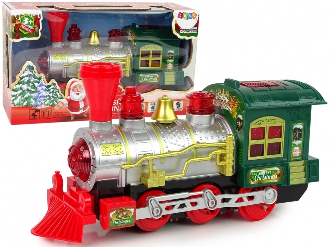 Kerst Locomotief Met Lichten en Geluiden op Batterijen