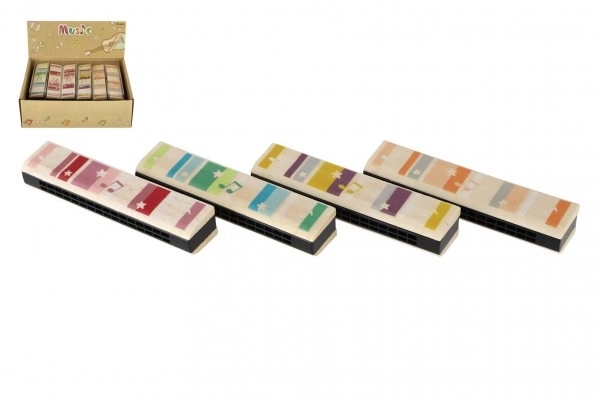 Colorful Wooden Harmonica for Kids