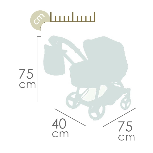 DeCuevas 81643 Opvouwbare poppenwagen 3 in 1 met draagtas DIDI 2021 - 75 cm