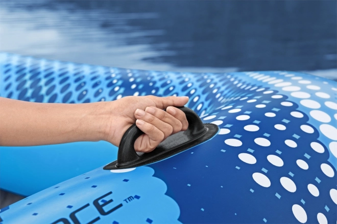 Schwimminsel für 4 Personen mit Sonnendach und Netzboden