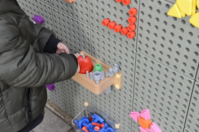 Masterkidz gereedschapsset met boormachine en 8 elementen voor wetenschappelijk-creatief STEM-bord