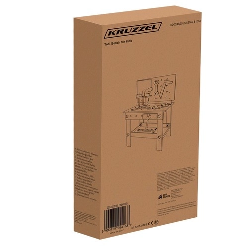Kruzzel 24820 Kinder houten werkbank met gereedschap