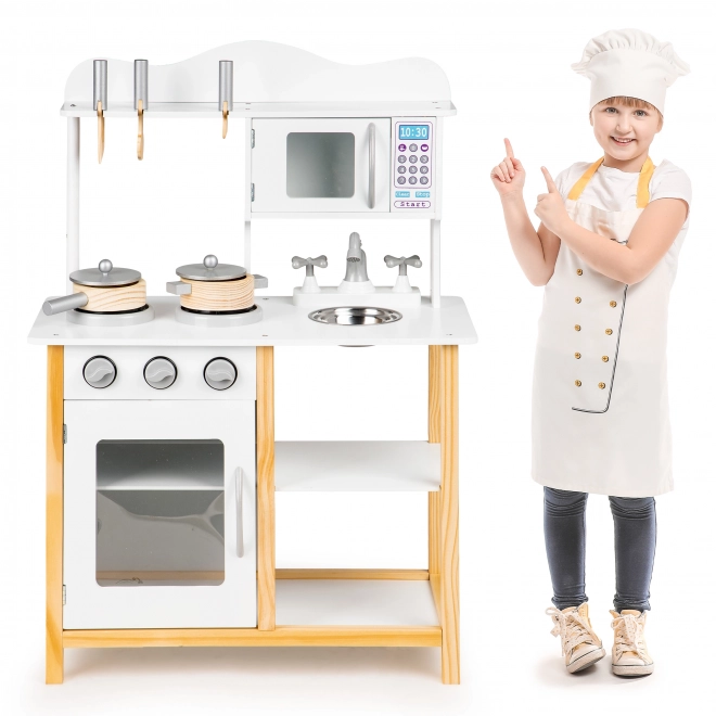 Houten kinderkeuken met accessoires van Ecotoys