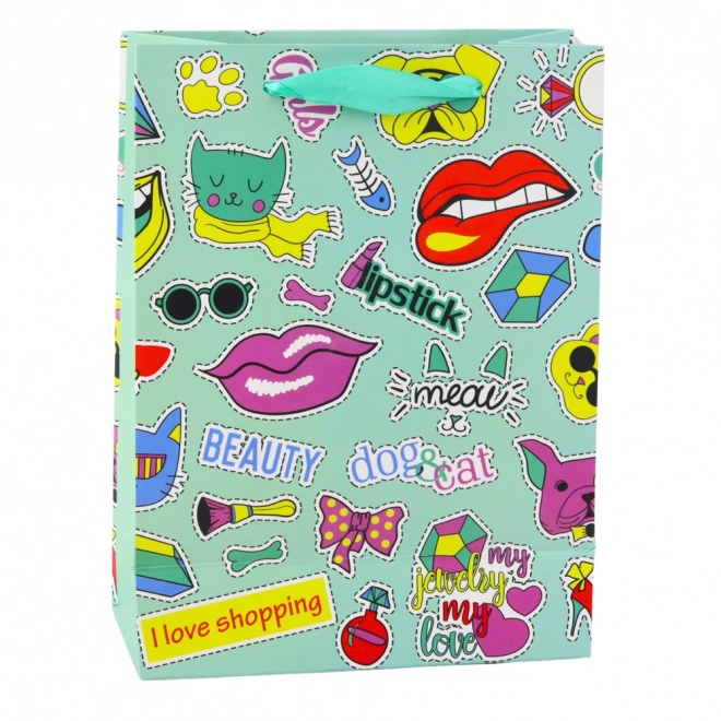 Cadeautas met stickerontwerp
