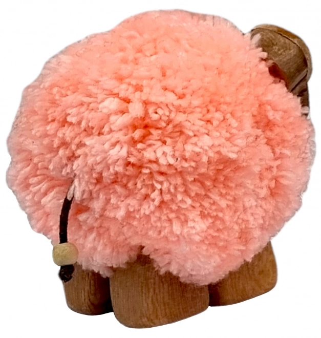 Wooden Figurine with Pom-pom - Pig