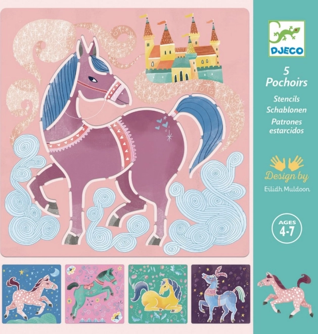 DJECO Sjablonen Paarden