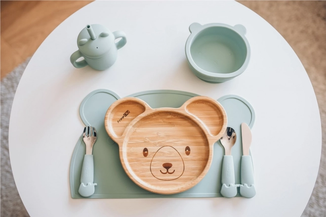 FreeON Stainless Steel Children's Cutlery Set Green
