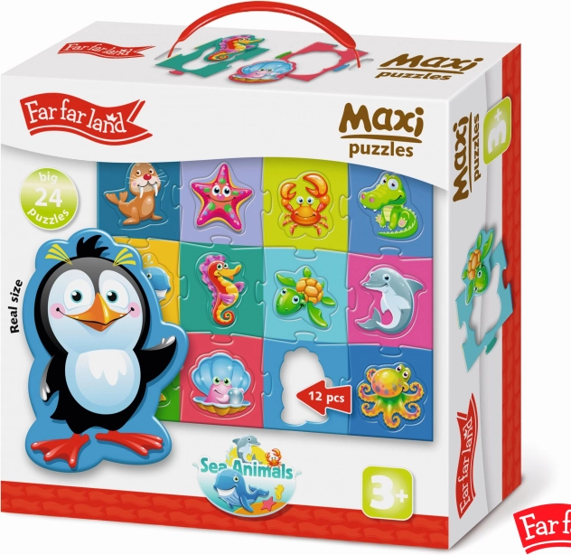 Far Far Land maxi puzzle Animaux marins 24 pièces