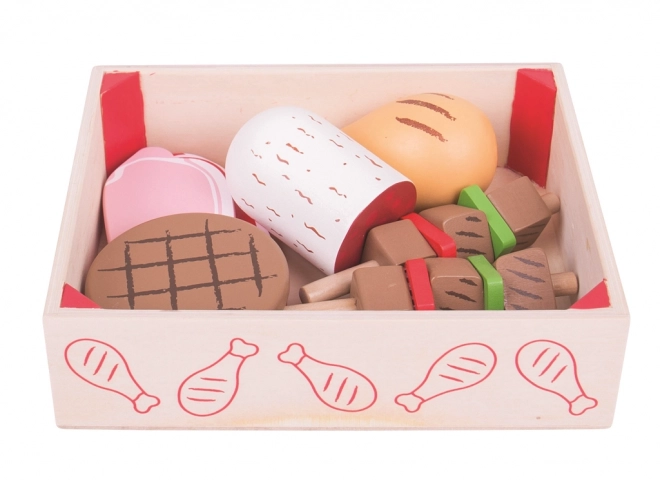 Bigjigs Toys Houten Vleeswaren in Doos