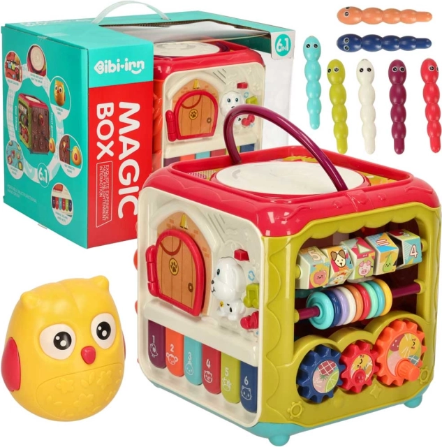 Interactive Educational Cube 6-in-1 with Piano and Catch the Bug BIBI-INN